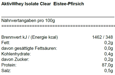 AktivWhey Isolate Clear